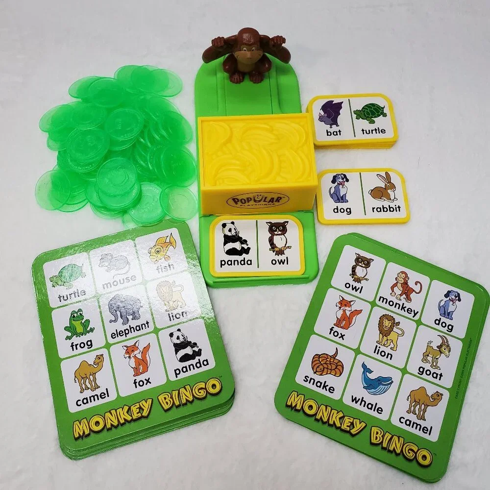 Monkey Bingo Game Kids Children Family